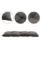 Living and Home 120cm Lx 40cm W Dark Grey Outdoor Tufted Bench Cushion Sofa Seat Pad - Size: 120 cm Lx 40 cm W - thumbnail 5
