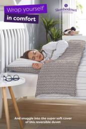 Slumberdown Coverless Comfort Abstract 10.5 Tog Reversible Duvet & 2 Pillowcases - Size: Single - thumbnail 4