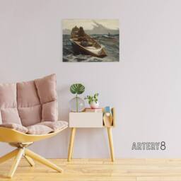 "Artery8 Winslow Homer The Fog Warning Canvas Wall Art Print - Size: W24"" x H32""" - thumbnail 3