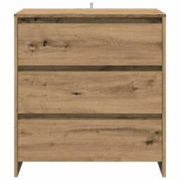 Berkfield Home Decorative 3 Piece Sideboard Artisan Oak Engineered Wood in Brown - thumbnail 7