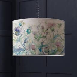Voyage Maison Cirsium Eva Floral Lampshade in Green - Size: 40 cm diameter x 25 cm high - thumbnail 2