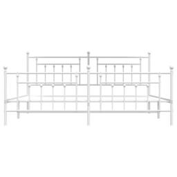 Berkfield Home Metal Bed Frame with Headboard & Footboard White 200x200 cm - thumbnail 6