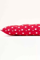 Homescapes Garden Bench Cushion Luxury 2 Seater Cotton Red Dots Indoor Outdoor Pad - thumbnail 4