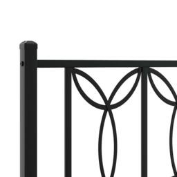 Berkfield Home Metal Bed Frame without Mattress with Headboard Black 90x190cm - Size: 90x190 cm - thumbnail 7