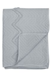 Smart Living Luxurious Zig-Zag Polyester Bedspread - Soft, Stylish, & Durable in Grey - Size: Double - thumbnail 2