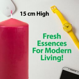 VFM e-Store Vanilla 15cm Pillar Candle Luxury Scented Decor in Red - thumbnail 3