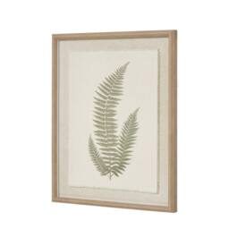 Hill Interiors Textured Fern Texture Torn Paper Framed Art Print in White - thumbnail 2