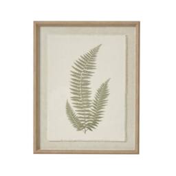 Hill Interiors Textured Fern Texture Torn Paper Framed Art Print in White - thumbnail 1