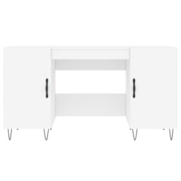 Berkfield Home Desk White 140x50x75 cm Engineered Wood - Size: 140 x 50 x 75 cm - thumbnail 6