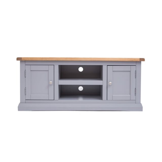 Cabinet Bits Rocca Grey 2 Door TV Cabinet Chrome Knob - image 1