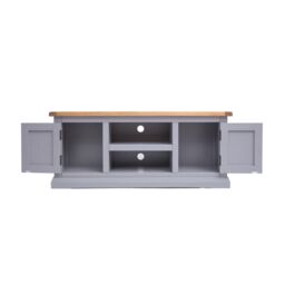 Cabinet Bits Rocca Grey 2 Door TV Cabinet Chrome Knob - thumbnail 4