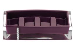 Orsina Acrylic Crystal Acrylic & Crystal Soap Dish in Purple