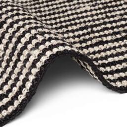 THE RUGS Ebony Jute Rug & Runner Hand Woven Natural Fibre Striped 10mm Pile in Cream - Size: 160 cm x 230 cm - thumbnail 3