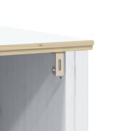Berkfield Home 2 Piece Bathroom Furniture Set BERG White Solid Wood Pine - thumbnail 5