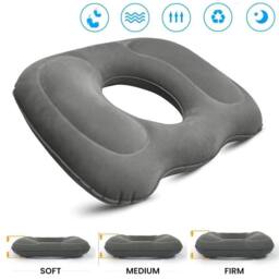 KORVIXA PVC Inflatable Cushion Piles Pillow Seat in Grey - Size: 100 cm x 190 cm - thumbnail 3