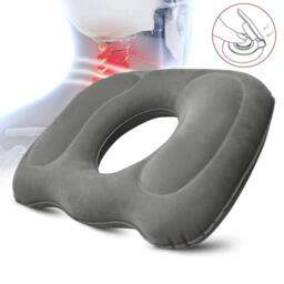 KORVIXA PVC Inflatable Cushion Piles Pillow Seat in Grey - Size: 100 cm x 190 cm