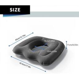KORVIXA PVC Inflatable Cushion Piles Pillow Seat in Grey - Size: 100 cm x 190 cm - thumbnail 2