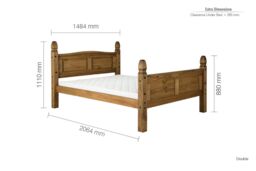 Birlea Mexican Corona Low End Bed in Beige - Size: Double - thumbnail 4