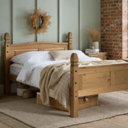 Birlea Mexican Corona Low End Bed in Beige - Size: Double