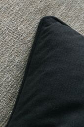 Catherine Lansfield 'Wilson Velvet' Cushion in Black - Size: 45 cm x 45 cm - thumbnail 2