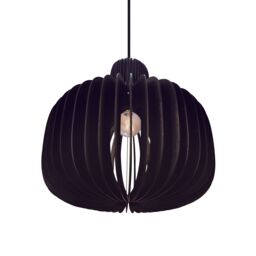 Nordlux Hazo Pendant Light Black Wood Dining Room E27 Mains 43cm - thumbnail 4