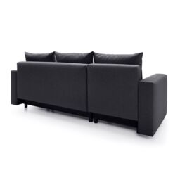 Abakus Direct Oslo Reversible Corner Sofa Bed in Black in True Black - thumbnail 4