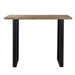 Wyld Haus Live Edge Acacia Console Table, Light Acacia Top - Black Metal Legs in Natural - thumbnail 2