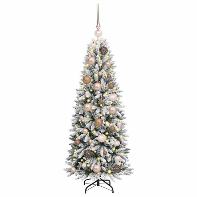 Berkfield Home Green Artificial Christmas Tree with 150 LEDs White 53 x 53 x 120 cm - image 1