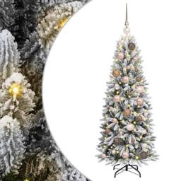 Berkfield Home Green Artificial Christmas Tree with 150 LEDs White 53 x 53 x 120 cm - thumbnail 3