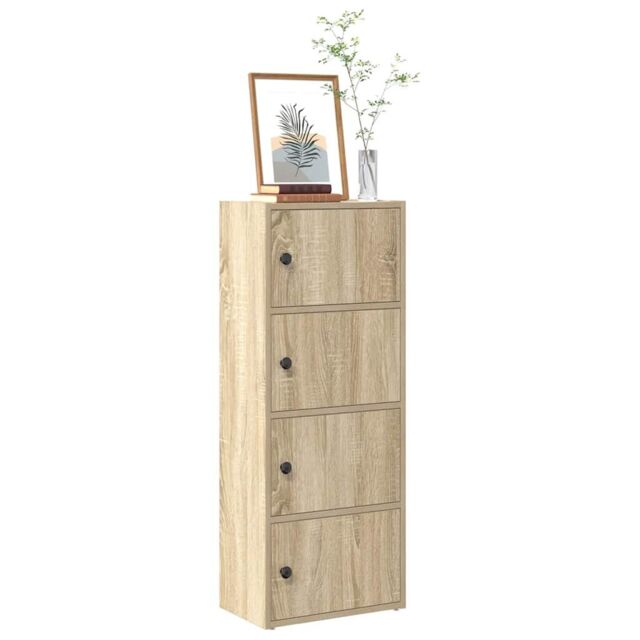 Berkfield Home Bookcase Sonoma Oak 40x24x102 cm Engineered Wood in Brown - Size: 40 x 24 x 102 cm - image 1