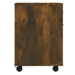 Berkfield Home Rolling Cabinet Smoked Oak 45x38x54 cm Engineered Wood in Brown - Size: 45 x 38 x 54 cm - thumbnail 7