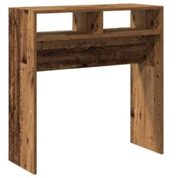 Berkfield Home Console Table Old Wood 78x30x80 cm Engineered Wood in Brown - Size: 78 x 30 x 80 cm - thumbnail 6