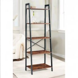 Rafaelo Mobilia 6 Tier Free Standing Bookcase Shelf For Living Room Storage in Brown - thumbnail 5