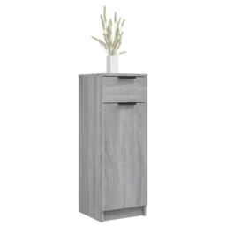 Berkfield Home Classic Bathroom Cabinet Grey Sonoma 32x34x90 cm Engineered Wood - Size: 32 x 34 x 90 cm - thumbnail 4