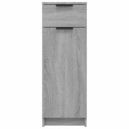 Berkfield Home Classic Bathroom Cabinet Grey Sonoma 32x34x90 cm Engineered Wood - Size: 32 x 34 x 90 cm - thumbnail 6
