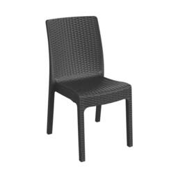 Harbour Housewares 5pc Noble Patio Dining Set - Garden Table Furniture Chairs & Table Set in Black - thumbnail 5