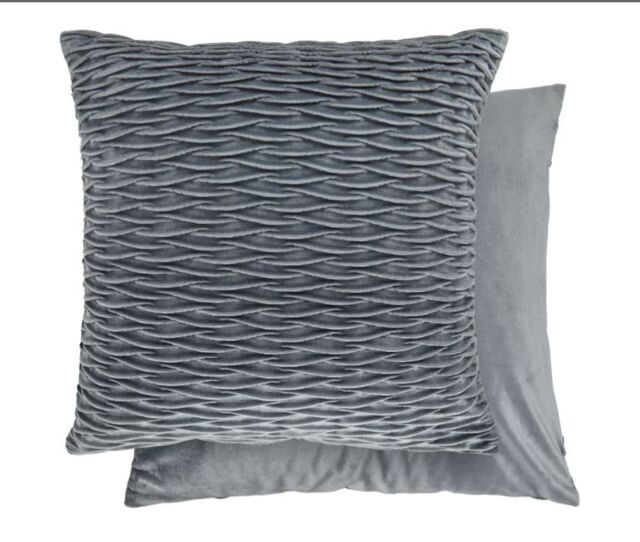 New Edge Blinds Millie Collection Soft Velvet Cushion Cover in Grey - Size: 43 cm x 43 cm - image 1