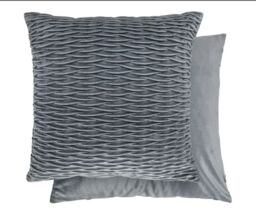 New Edge Blinds Millie Collection Soft Velvet Cushion Cover in Grey - Size: 43 cm x 43 cm