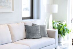 New Edge Blinds Millie Collection Soft Velvet Cushion Cover in Grey - Size: 43 cm x 43 cm - thumbnail 3