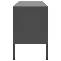 Berkfield Home TV Cabinet Anthracite 105x35x50 cm Steel in Dark Grey - Size: 105 x 35 x 50 cm - thumbnail 4