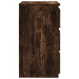 Berkfield Home Bed Cabinet Smoked Oak 40x35x62.5 cm Engineered Wood in Brown - thumbnail 5