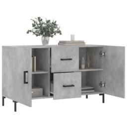 Berkfield Home Sideboard Concrete Grey 100x36x60 cm Engineered Wood - Size: 100 x 36 x 60 cm - thumbnail 4