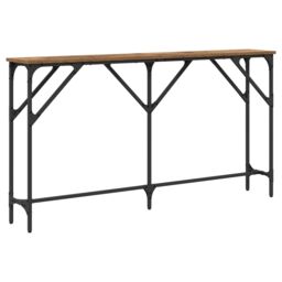 Berkfield Home Console Table Old Wood 140x23x75 cm Engineered Wood in Brown - Size: 140 x 23 x 75 cm - thumbnail 6
