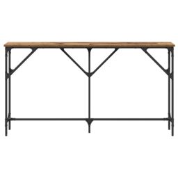 Berkfield Home Console Table Old Wood 140x23x75 cm Engineered Wood in Brown - Size: 140 x 23 x 75 cm - thumbnail 4