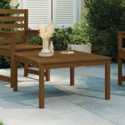 Berkfield Home Garden Table Honey Brown 82.5x82.5x45 cm Solid Wood Pine
