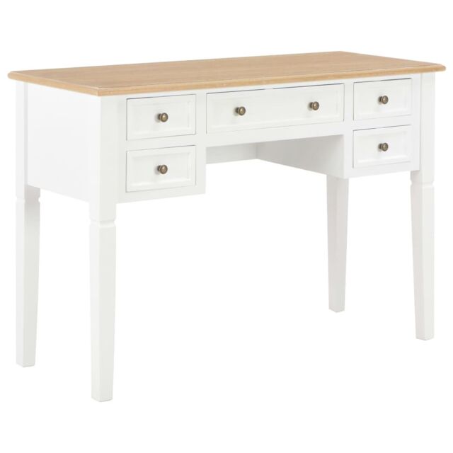 Berkfield Home Writing Desk White 109.5x45x77.5 cm Wood - image 1