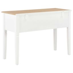 Berkfield Home Writing Desk White 109.5x45x77.5 cm Wood - thumbnail 4