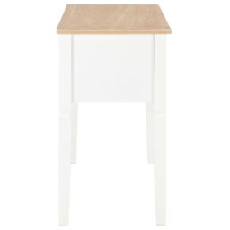 Berkfield Home Writing Desk White 109.5x45x77.5 cm Wood - thumbnail 5