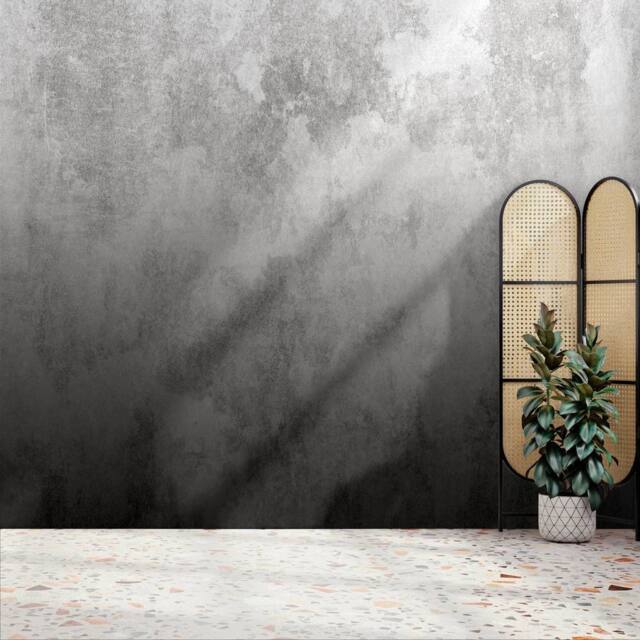 Superfresco Easy Ombre Mono Print To Order 3m x 2.8m Mural in Black - image 1