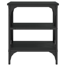 Berkfield Home Side Tables 2 pcs Black 40x42x50 cm Engineered Wood - Size: 40 x 42 x 50 cm - thumbnail 6
